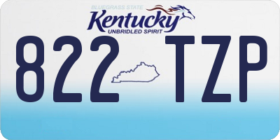 KY license plate 822TZP