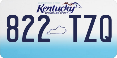 KY license plate 822TZQ
