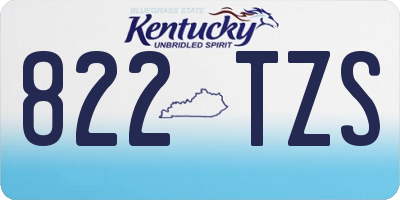 KY license plate 822TZS