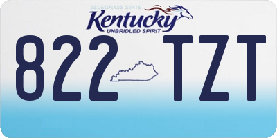 KY license plate 822TZT