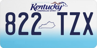 KY license plate 822TZX