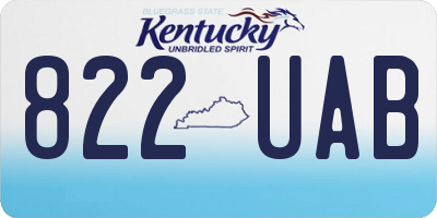 KY license plate 822UAB