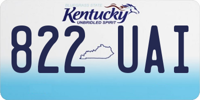 KY license plate 822UAI