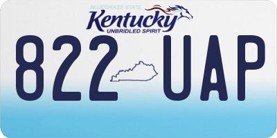 KY license plate 822UAP