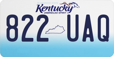 KY license plate 822UAQ