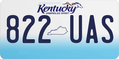 KY license plate 822UAS