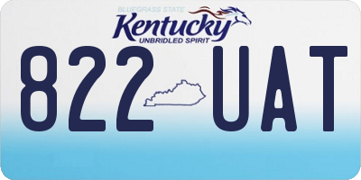 KY license plate 822UAT