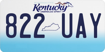 KY license plate 822UAY