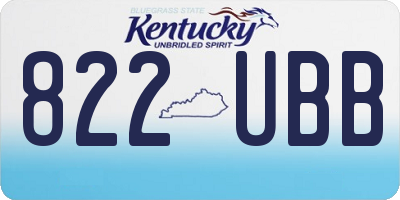 KY license plate 822UBB