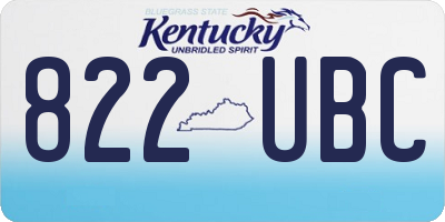KY license plate 822UBC