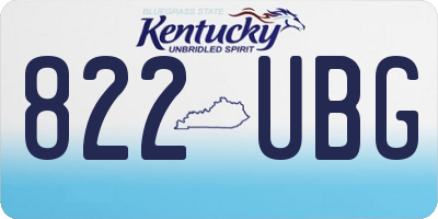 KY license plate 822UBG