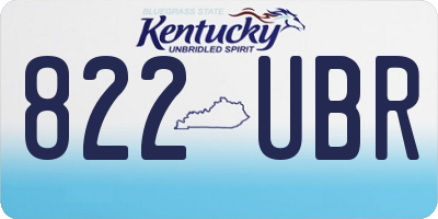 KY license plate 822UBR