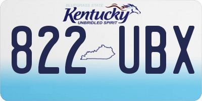 KY license plate 822UBX