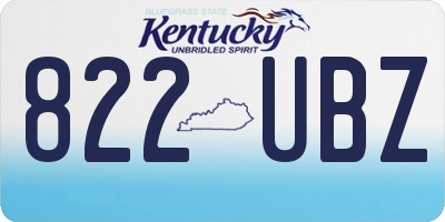 KY license plate 822UBZ