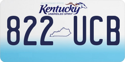 KY license plate 822UCB