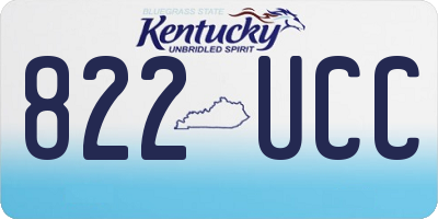 KY license plate 822UCC