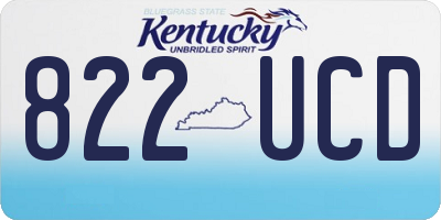 KY license plate 822UCD