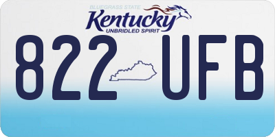 KY license plate 822UFB