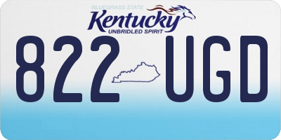 KY license plate 822UGD