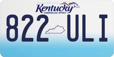 KY license plate 822ULI
