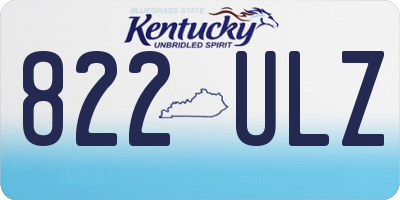 KY license plate 822ULZ