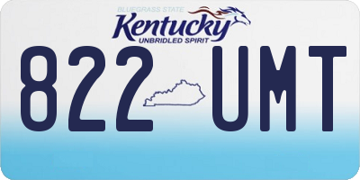 KY license plate 822UMT