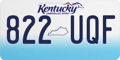 KY license plate 822UQF