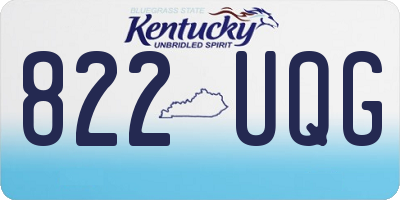 KY license plate 822UQG
