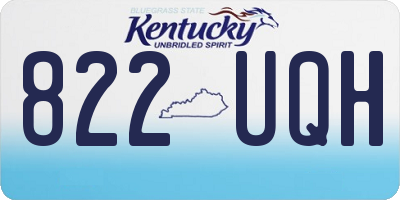 KY license plate 822UQH