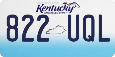 KY license plate 822UQL