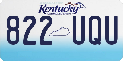 KY license plate 822UQU