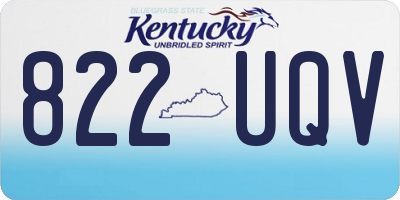 KY license plate 822UQV