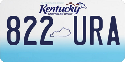 KY license plate 822URA