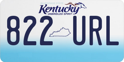 KY license plate 822URL