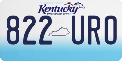 KY license plate 822URO