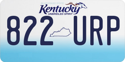 KY license plate 822URP