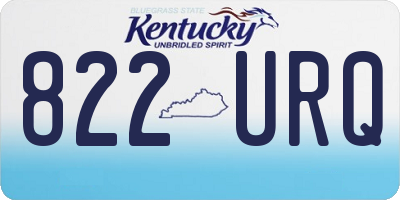 KY license plate 822URQ