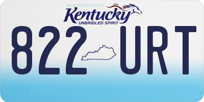 KY license plate 822URT