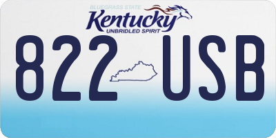 KY license plate 822USB