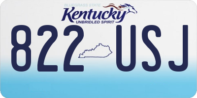 KY license plate 822USJ