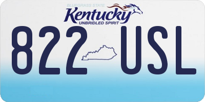 KY license plate 822USL