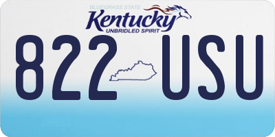 KY license plate 822USU