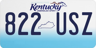 KY license plate 822USZ