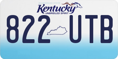 KY license plate 822UTB