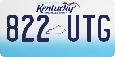 KY license plate 822UTG