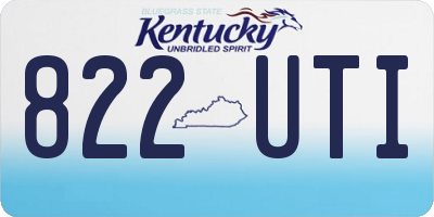 KY license plate 822UTI
