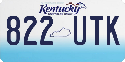 KY license plate 822UTK