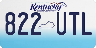 KY license plate 822UTL