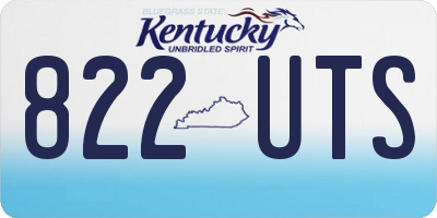 KY license plate 822UTS