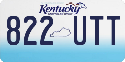 KY license plate 822UTT